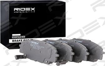 RIDEX 402B0513 - Тормозные колодки, дисковые, комплект unicars.by