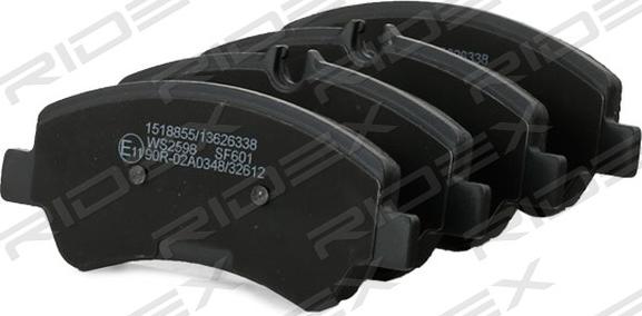 RIDEX 402B1294 - Тормозные колодки, дисковые, комплект unicars.by