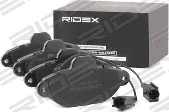 RIDEX 402B1213 - Тормозные колодки, дисковые, комплект unicars.by