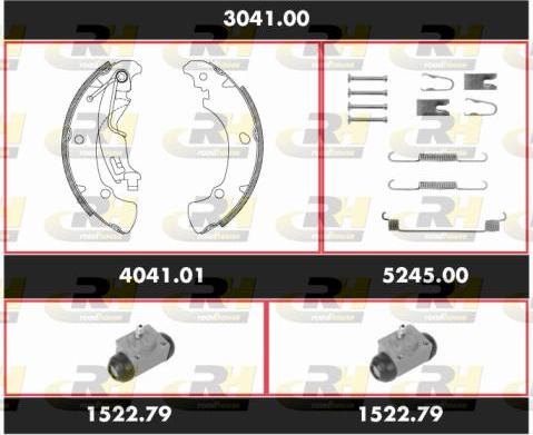 Roadhouse 3041.00 - Комплект тормозных колодок, барабанные unicars.by