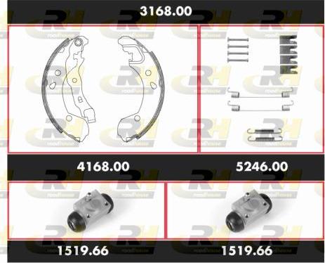 Roadhouse 3168.00 - Комплект тормозных колодок, барабанные unicars.by