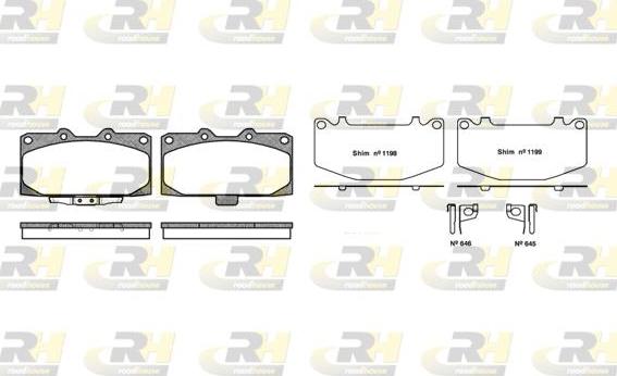 Roadhouse 2599.12 - Тормозные колодки, дисковые, комплект unicars.by