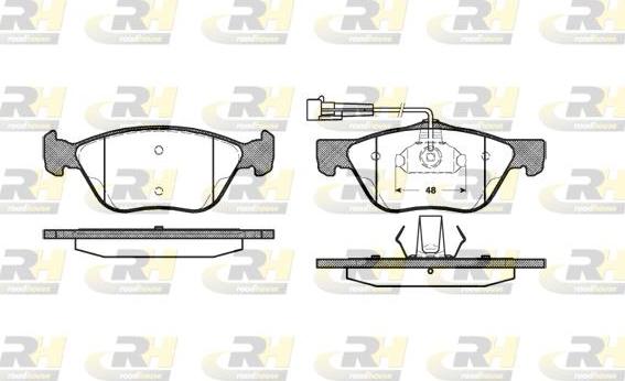 Roadhouse 2589.02 - Тормозные колодки, дисковые, комплект unicars.by