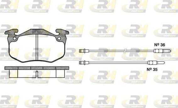 Roadhouse 2144.14 - Тормозные колодки, дисковые, комплект unicars.by