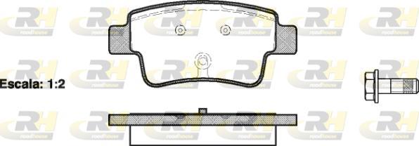 Roadhouse 21198.00 - Тормозные колодки, дисковые, комплект unicars.by