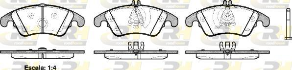 Roadhouse 21304.00 - Тормозные колодки, дисковые, комплект unicars.by