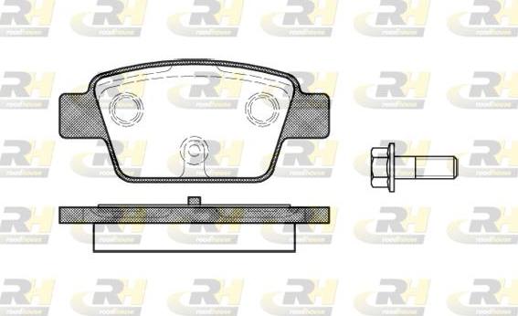 Roadhouse 2861.00 - Тормозные колодки, дисковые, комплект unicars.by