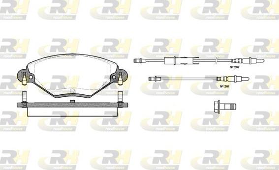 Roadhouse 2828.04 - Тормозные колодки, дисковые, комплект unicars.by