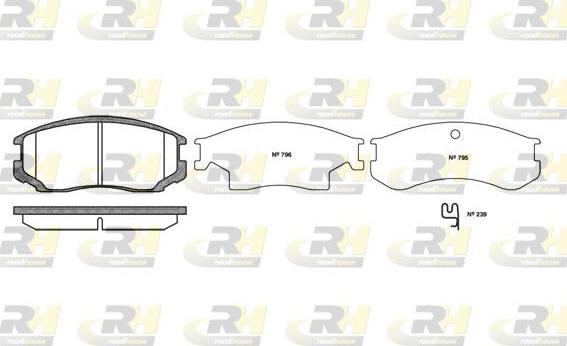 Roadhouse 2357.22 - Тормозные колодки, дисковые, комплект unicars.by