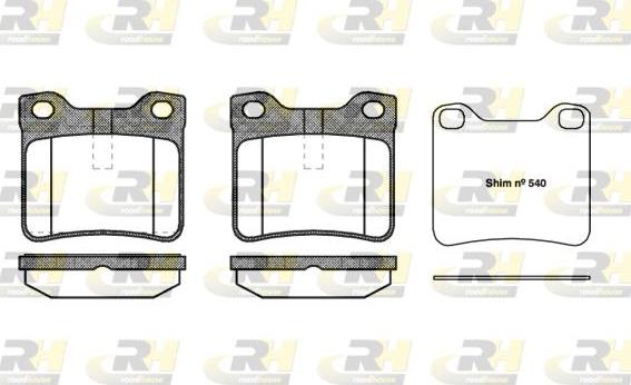 Roadhouse 2321.10 - Тормозные колодки, дисковые, комплект unicars.by