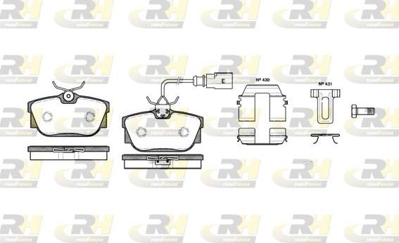 Roadhouse 2767.12 - Тормозные колодки, дисковые, комплект unicars.by