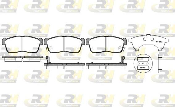 Roadhouse 2724.02 - Тормозные колодки, дисковые, комплект unicars.by