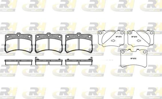 Roadhouse 2723.02 - Тормозные колодки, дисковые, комплект unicars.by