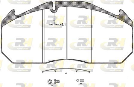 Roadhouse JSX 2506.30 - Тормозные колодки, дисковые, комплект unicars.by