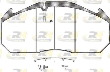 Roadhouse JSX 2506.31 - Тормозные колодки, дисковые, комплект unicars.by