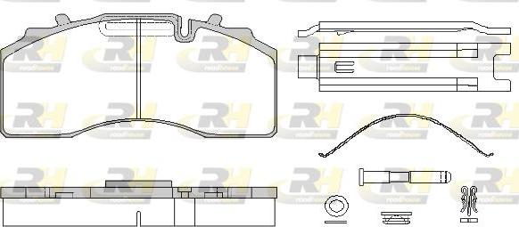 Roadhouse JSX 21415.80 - Тормозные колодки, дисковые, комплект unicars.by