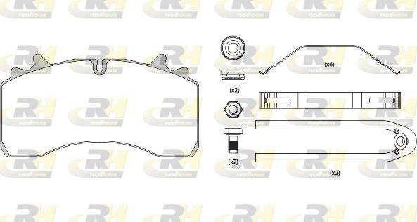 Roadhouse JSX 21075.80 - Тормозные колодки, дисковые, комплект unicars.by