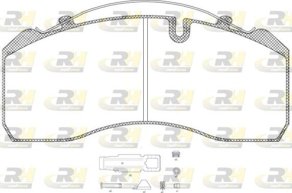 Roadhouse JSX 2814.80 - Тормозные колодки, дисковые, комплект unicars.by