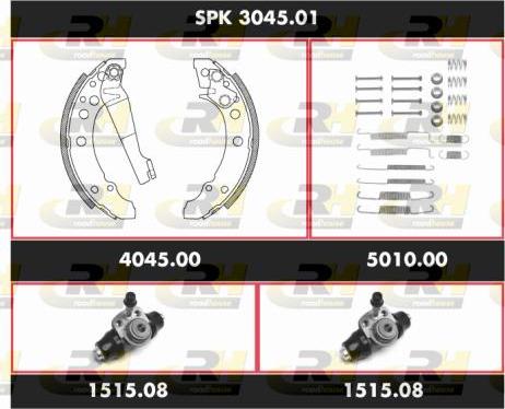 Roadhouse SPK 3045.01 - Комплект тормозных колодок, барабанные unicars.by