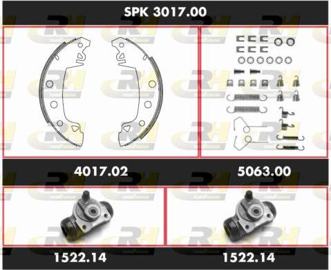 Roadhouse SPK 3017.00 - Комплект тормозных колодок, барабанные unicars.by