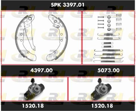 Roadhouse SPK 3397.01 - Комплект тормозных колодок, барабанные unicars.by