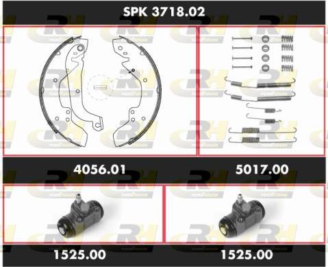 Roadhouse SPK 3718.02 - Комплект тормозных колодок, барабанные unicars.by