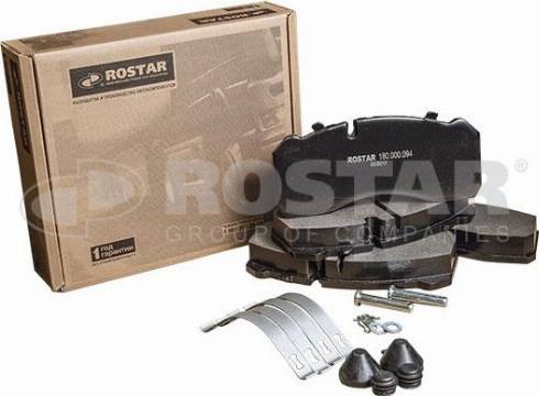 Rostar 180.000094 - Тормозные колодки, дисковые, комплект unicars.by