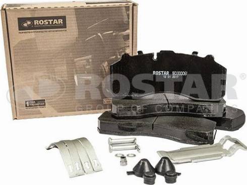 Rostar 180.000061 - Тормозные колодки, дисковые, комплект unicars.by