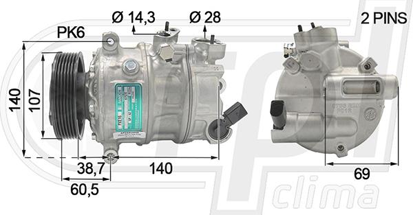 RPLQuality APCOAU0028 - Компрессор кондиционера unicars.by