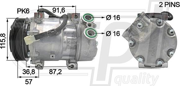 RPLQuality APCOCI5022 - Компрессор кондиционера unicars.by