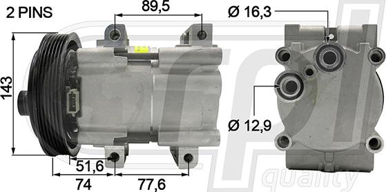 RPLQuality APCOFD5015 - Компрессор кондиционера unicars.by