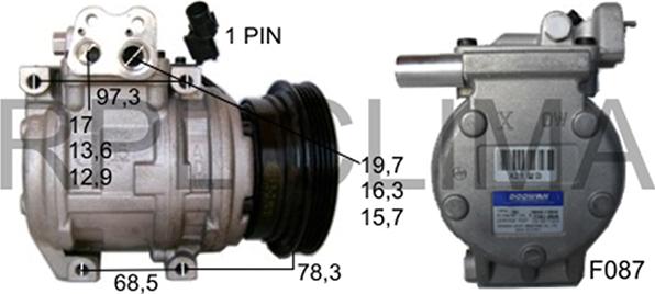 RPLQuality APCOHY5013 - Компрессор кондиционера unicars.by