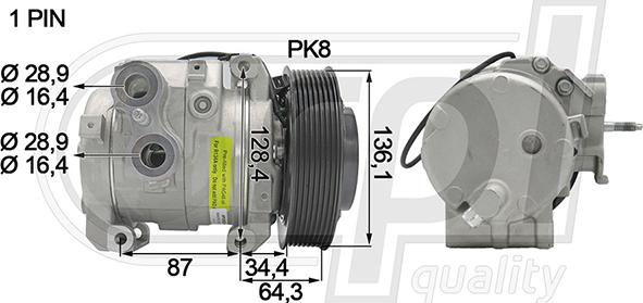 RPLQuality APCOMB5070 - Компрессор кондиционера unicars.by