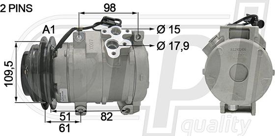 RPLQuality APCOMI5030 - Компрессор кондиционера unicars.by