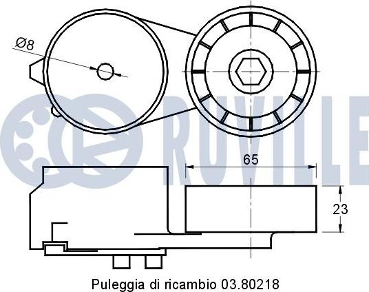 Ruville 540906 - Натяжитель, поликлиновый ремень unicars.by