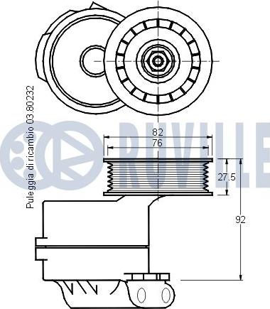 Ruville 540919 - Натяжитель, поликлиновый ремень unicars.by