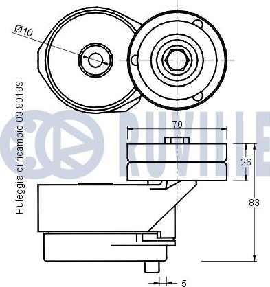 Ruville 540937 - Натяжитель, поликлиновый ремень unicars.by