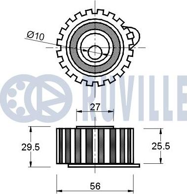 Ruville 540484 - Направляющий ролик, зубчатый ремень ГРМ unicars.by