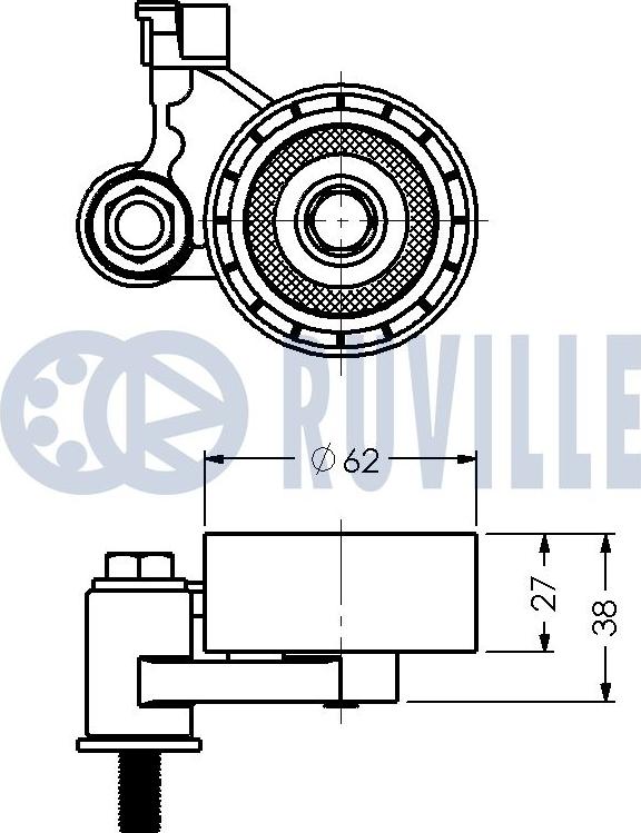 Ruville 540486 - Натяжной ролик, зубчатый ремень ГРМ unicars.by