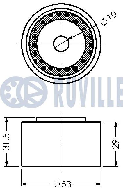 Ruville 540430 - Направляющий ролик, зубчатый ремень ГРМ unicars.by