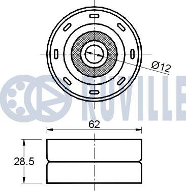 Ruville 540421 - Направляющий ролик, зубчатый ремень ГРМ unicars.by