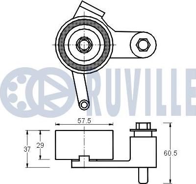 Ruville 540595 - Натяжной ролик, зубчатый ремень ГРМ unicars.by