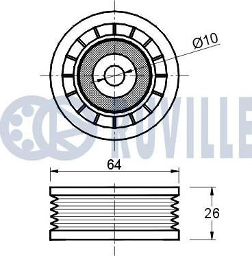 Ruville 540592 - Ролик, поликлиновый ремень unicars.by