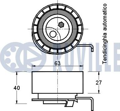 Ruville 540556 - Натяжной ролик, зубчатый ремень ГРМ unicars.by