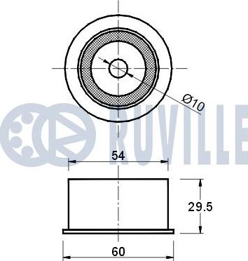 Ruville 540526 - Направляющий ролик, зубчатый ремень ГРМ unicars.by