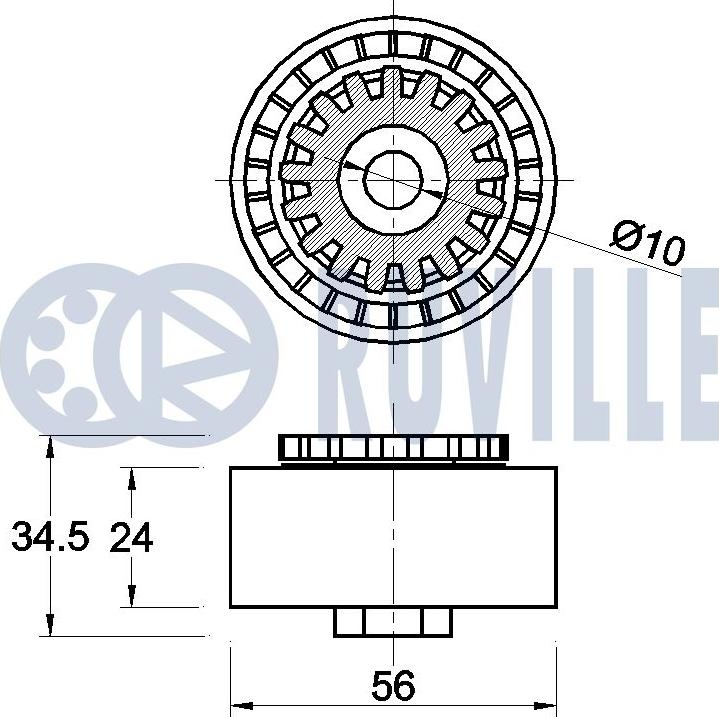 Ruville 540653 - Натяжитель, поликлиновый ремень unicars.by