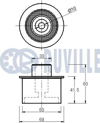 Ruville 540639 - Направляющий ролик, зубчатый ремень ГРМ unicars.by