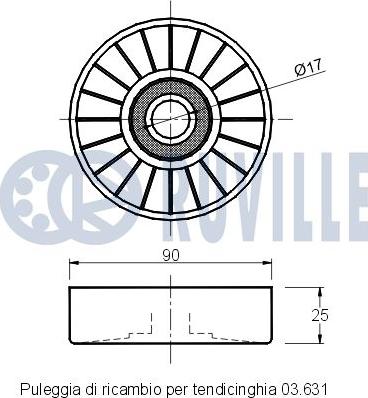 Ruville 540624 - Ролик, поликлиновый ремень unicars.by