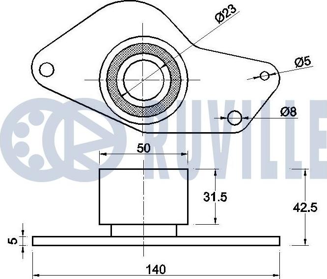 Ruville 540095 - Направляющий ролик, зубчатый ремень ГРМ unicars.by