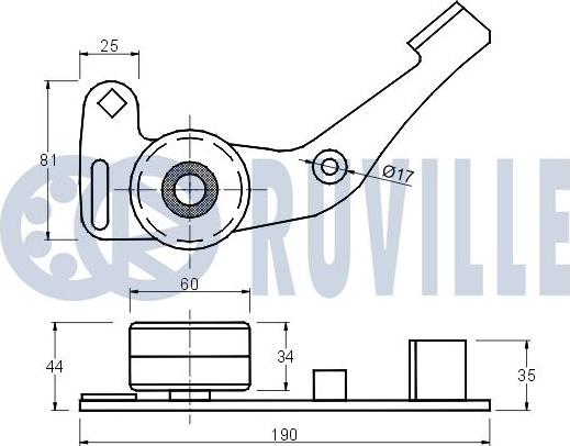 Ruville 540040 - Натяжной ролик, зубчатый ремень ГРМ unicars.by